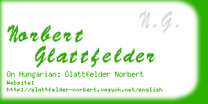 norbert glattfelder business card